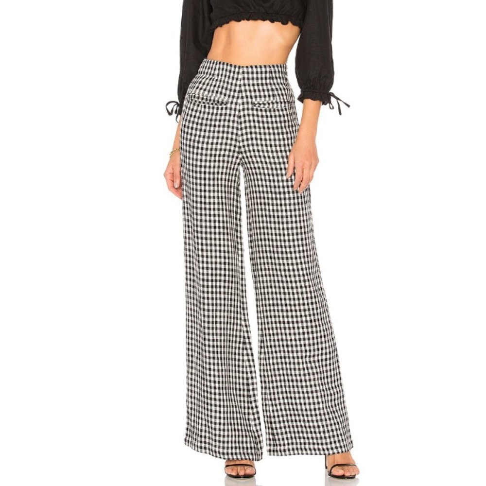 NWOT Lovers and friends Joanna Pant in ivory and black size small